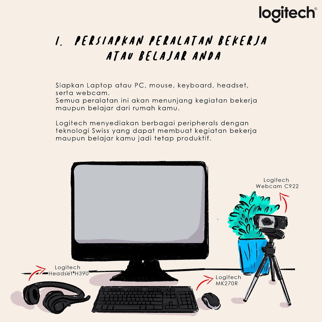 Perlengkapan yang Diperlukan Demi Produktif Bekerja atau Belajar dari Rumah