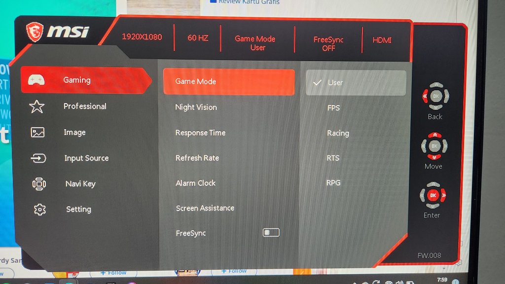 MSI Optix G241VC, Fitur Esensial Non-Kompetitif