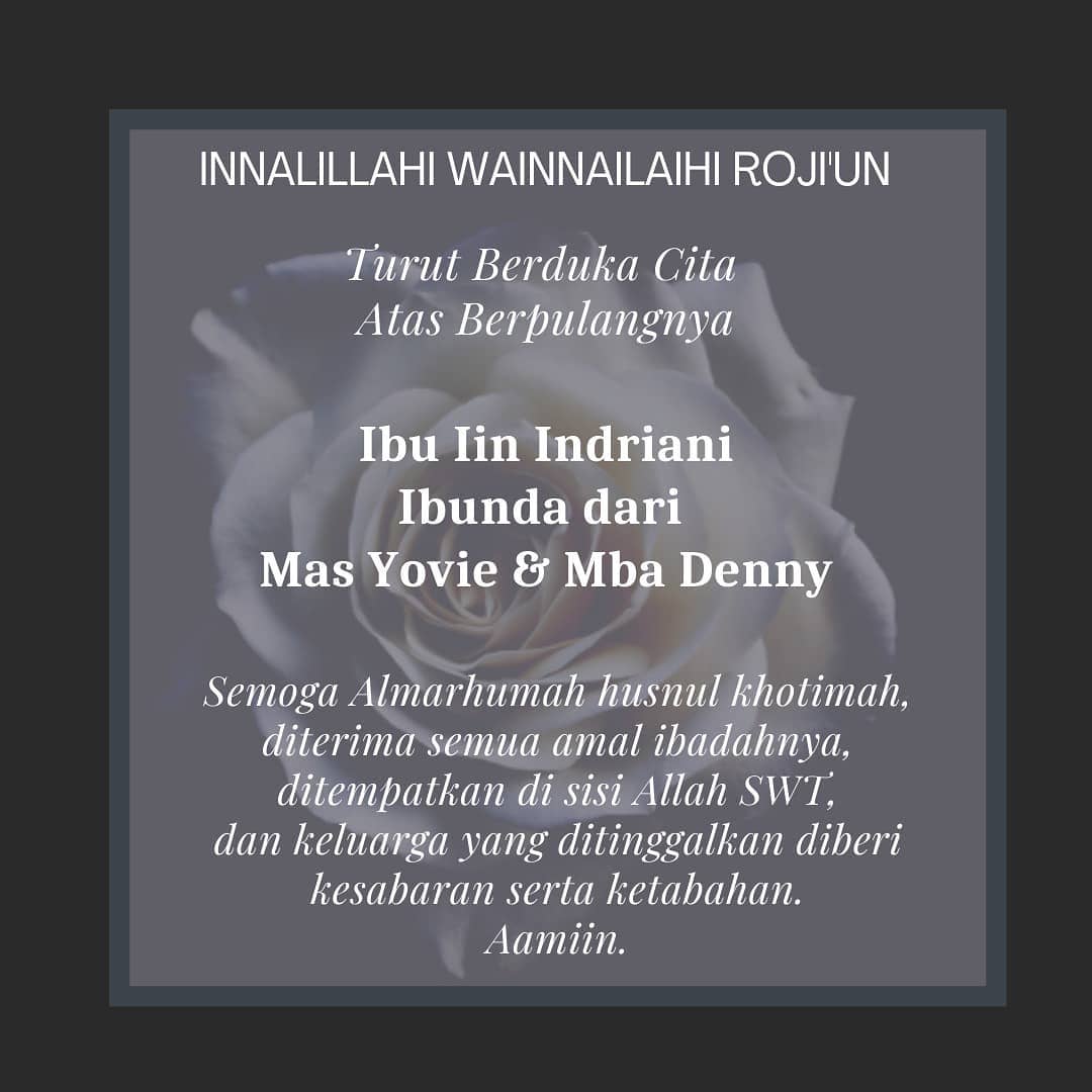 Ibunda Yovie Widianto Meninggal Dunia