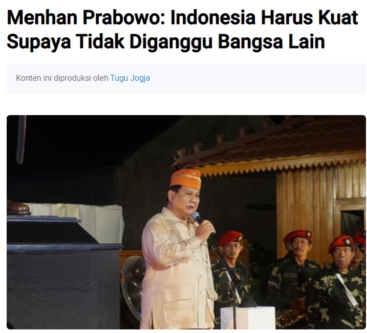[Cek Fakta] Prabowo Peringatkan Malaysia Soal Penghinaan Lagu Indonesia Raya? Ini Faktanya