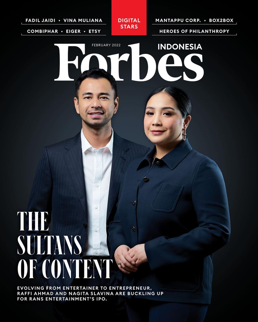 Masuk Majalah Forbes, Raffi Ahmad dan Nagita Slavina Dijuluki The Sultans of Content