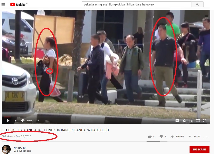 [Cek Fakta] Video Penampakan Setiap Hari 30 TKA Tiongkok Tiba di Bandara Haluoleo? Ini Faktanya