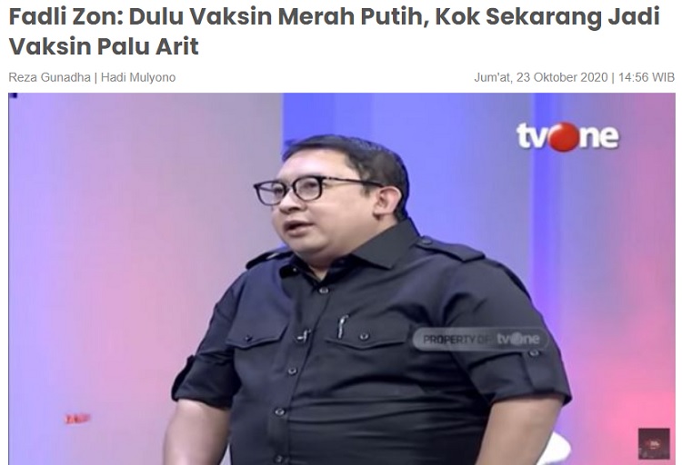 [Cek Fakta] Prabowo Tolak Vaksin Sinovac yang Disebutnya Vaksin Palu Arit? Ini Faktanya