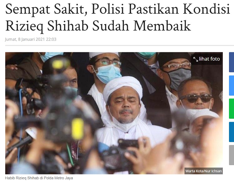 [Cek Fakta] Habib Rizieq Sakit karena Diracun? Ini Faktanya