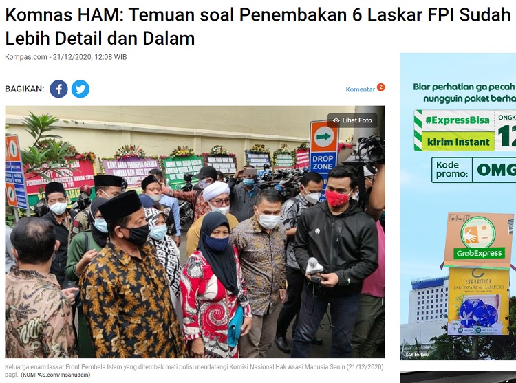 [Cek Fakta] Komnas HAM Temukan Bukti Rumah Tempat Eksekusi 6 Anggota FPI? Ini Faktanya