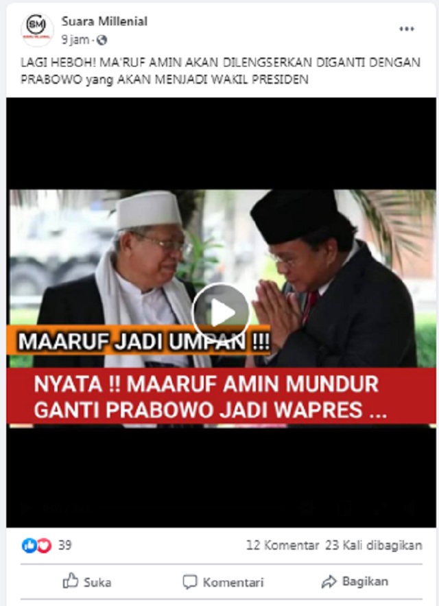 Hoaks Agustus 2020: Prabowo Gantikan Ma'ruf Amin, Pria Berjanggut Injak Bendera Merah Putih, Hingga Beredar Uang Pecahan Rp200 RIbu
