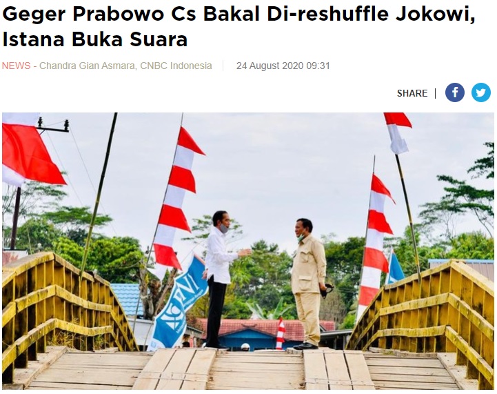 [Cek Fakta] Jokowi Tunjuk Panglima TNI Gantikan Menhan Prabowo Subianto? Ini Faktanya