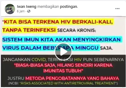 [Cek Fakta] Virus HIV Bisa Hilang Sendirinya dengan Imunitas Tubuh? Ini Faktanya