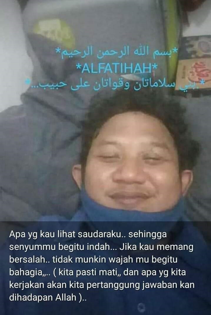 [Cek Fakta] Viral Foto Jenazah Anggota FPI Tersenyum Hoaks, Ini Faktanya