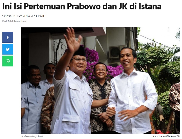 [Cek Fakta] Prabowo dan JK Sepakat akan Membebaskan Rizieq Shihab? Ini Faktanya