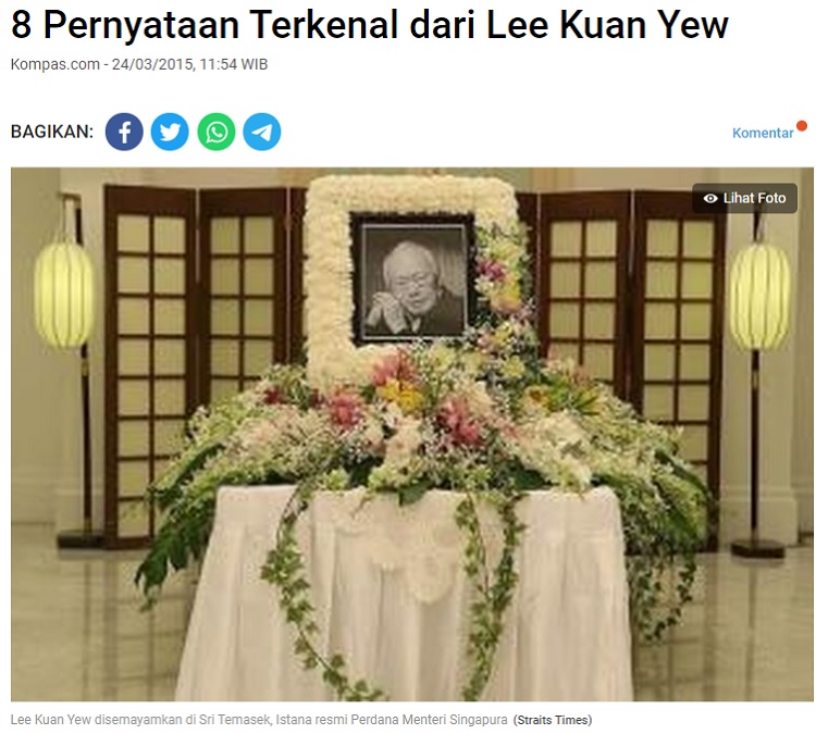 [Cek Fakta] Lee Kuan Yew: Cara Mengalahkan Pribumi dengan Strategi Adu Domba? Ini Faktanya