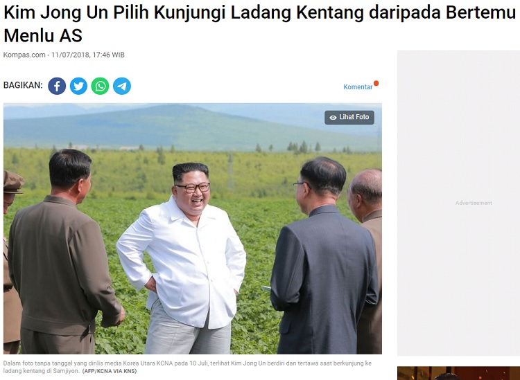 [Cek Fakta] Foto Kim Jong Un Pakai Kaos Kampanye Jokowi? Ini Faktanya