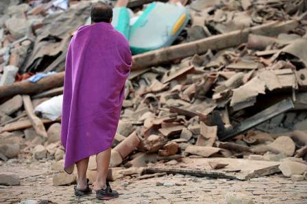 Gempa Susulan Hambat Evakuasi Korban Gempa Italia