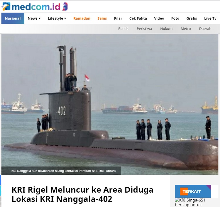 [Cek Fakta] Detik-Detik Upaya Penyelamatan Kru KRI Nanggala 402? Ini Faktanya