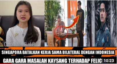 [Cek Fakta] Hubungan Asmara Felicia-Kaesang Kandas, Kerjasama Indonesia-Singapura Batal? Ini Faktanya