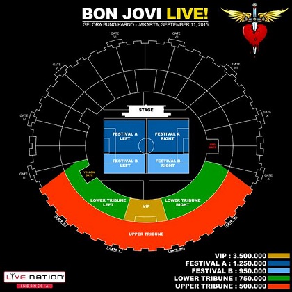 Tiket VIP Konser Bon Jovi di Jakarta <i>Sold Out</i>!
