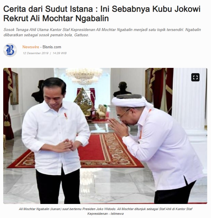 [Cek Fakta] Ali Mochtar Ngabalin Dikeluarkan dari Istana? Ini Faktanya