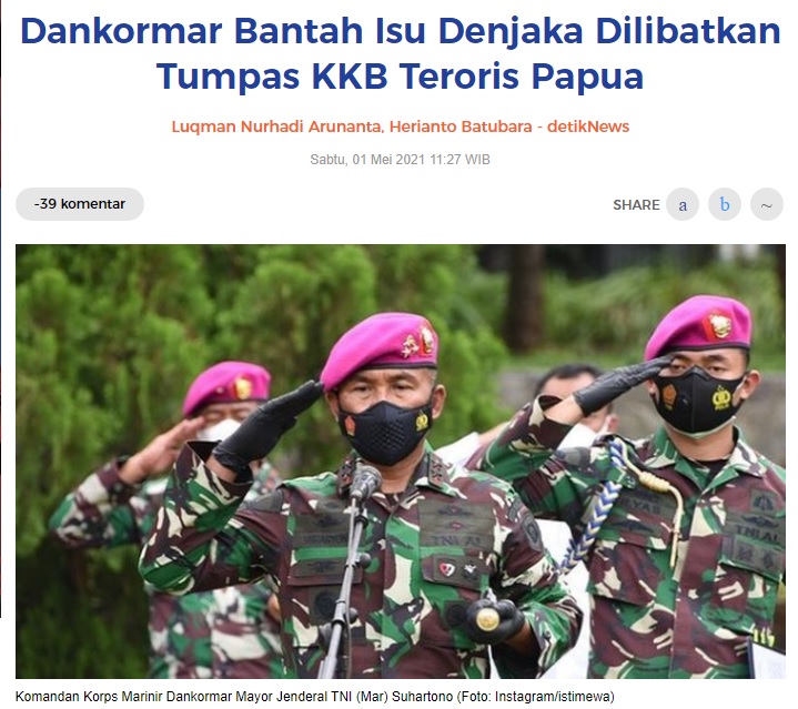 [Cek Fakta] Pasukan Denjaka Dikirim ke Papua Basmi KKB? Ini Faktanya