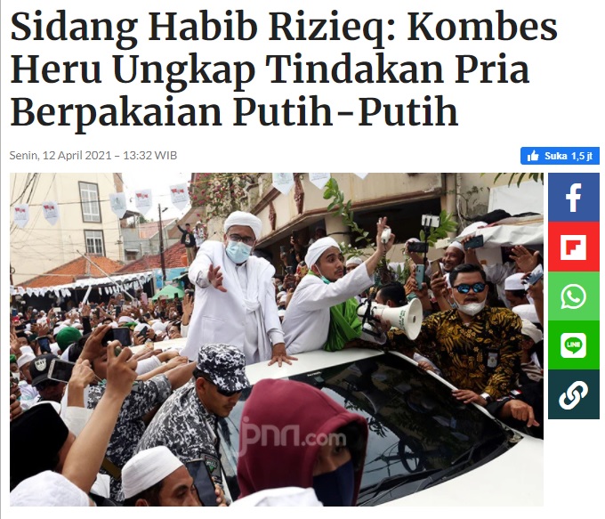 [Cek Fakta] Sosok Putih Bercahaya Muncul di Sidang Habib Rizieq? Ini Faktanya