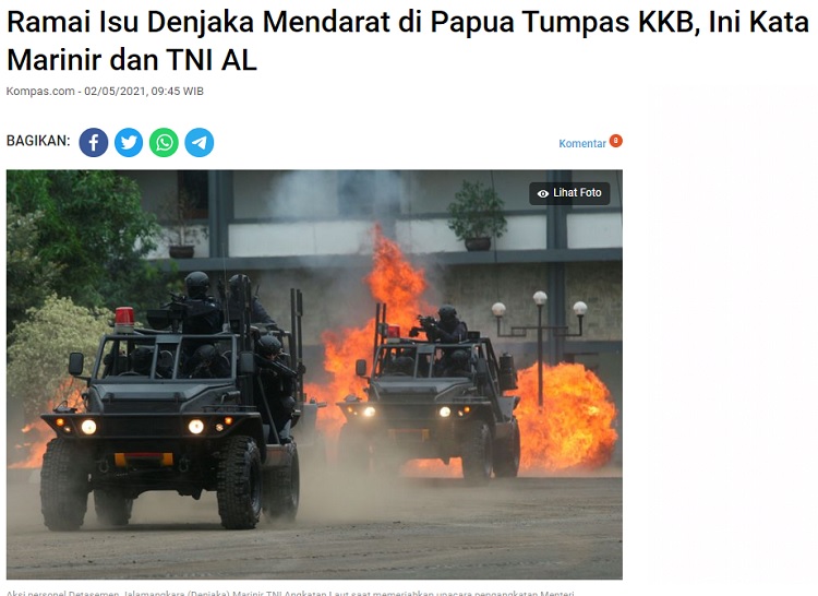 [Cek Fakta] Pasukan Denjaka Dikirim ke Papua Basmi KKB? Ini Faktanya