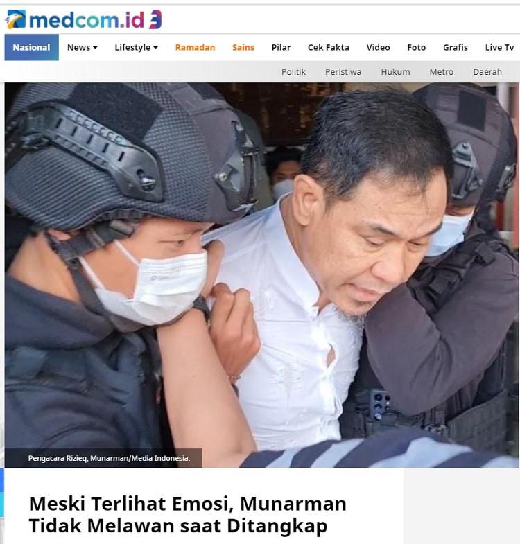 [Cek Fakta] Melawan Petugas, Polisi Tembak Munarman? Ini Faktanya