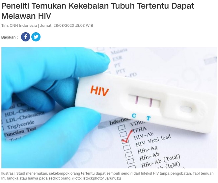 [Cek Fakta] Virus HIV Bisa Hilang Sendirinya dengan Imunitas Tubuh? Ini Faktanya