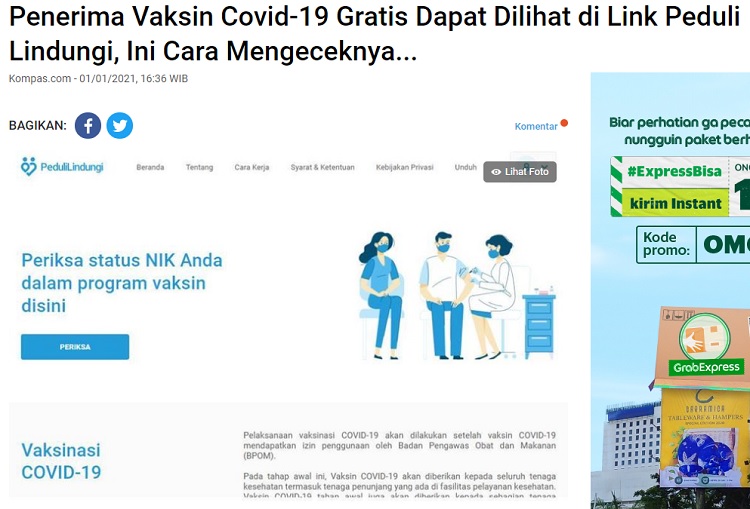 Cek Fakta Pendaftaran Vaksin Gratis Lewat NIK Penipuan ...