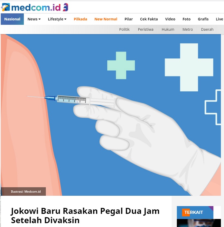 [Cek Fakta] Jokowi Dikabarkan Kejang-Kejang Usai Divaksin dan Meninggal Hoaks, Ini Faktanya