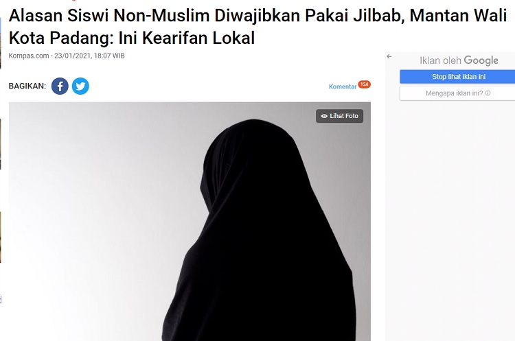 [Cek Fakta] Otak Mesum Melihat Rambut, Alasan Siswi Nonmuslim Diwajibkan Pakai Jilbab? Ini Faktanya