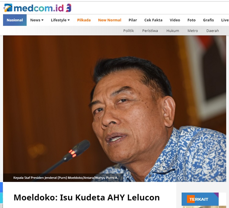 [Cek Fakta] Moeldoko Resmi Ambil Alih Partai Demokrat? Ini Faktanya