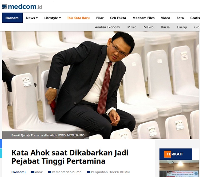 Ahok Batal Jadi Dirut Pertamina karena Kasar, Galak, dan Mantan Napi? Ini Faktanya