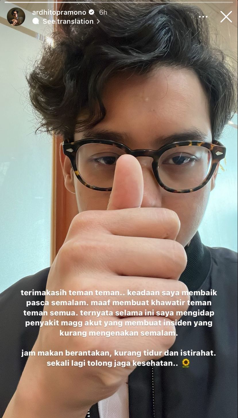 Ardhito Pramono Pingsan di Atas Panggung Saat Konser di Medan, Ternyata ini Penyebabnya