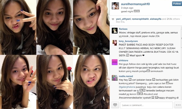 Santer Dituding Operasi Plastik, Ini Aurel Tanpa Rias Wajah