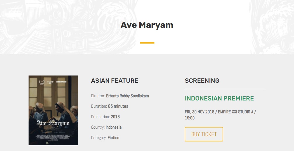 Film Ave Maryam Dipangkas 12 Menit dari Durasi Awal