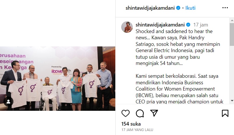 Handry Satriago, CEO General Electric Indonesia Meninggal usai Belasan Tahun Lawan Kanker