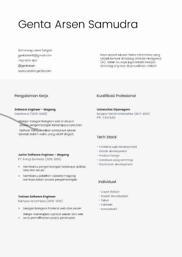Fresh Graduate, Ini Tips dan Contoh CV yang Menarik Agar Dilirik Perekrut