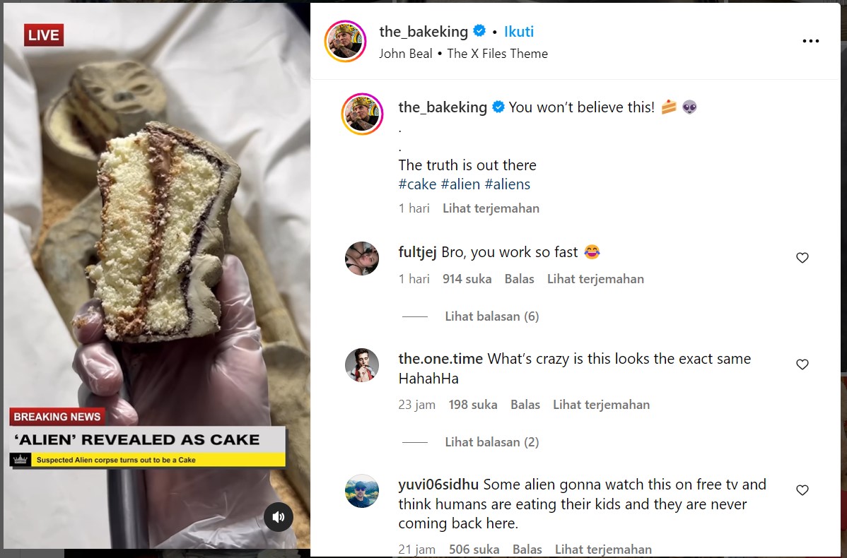 Viral! Video “Alien Meksiko” Ternyata Kue, Ini Faktanya