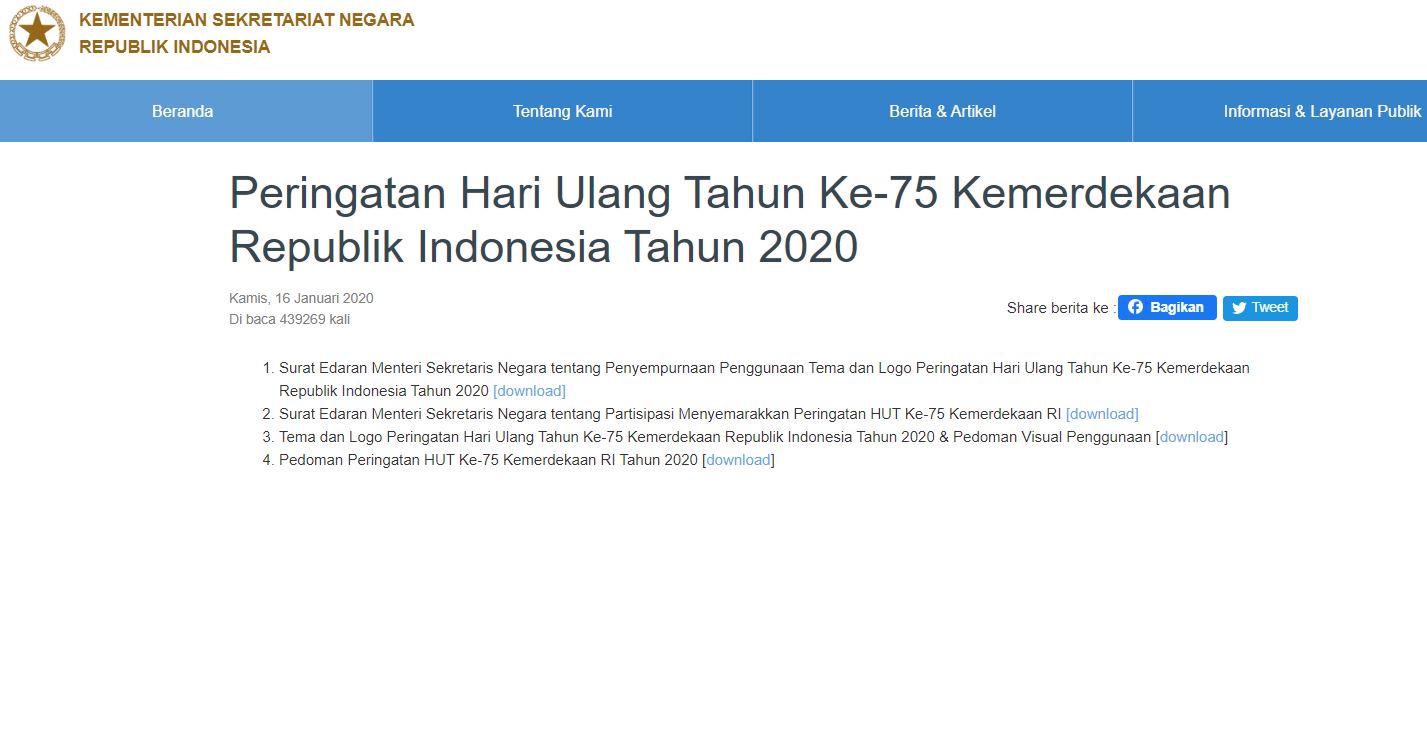 Link Download Logo Hut Ke 75 Ri Siap Pakai Medcom Id