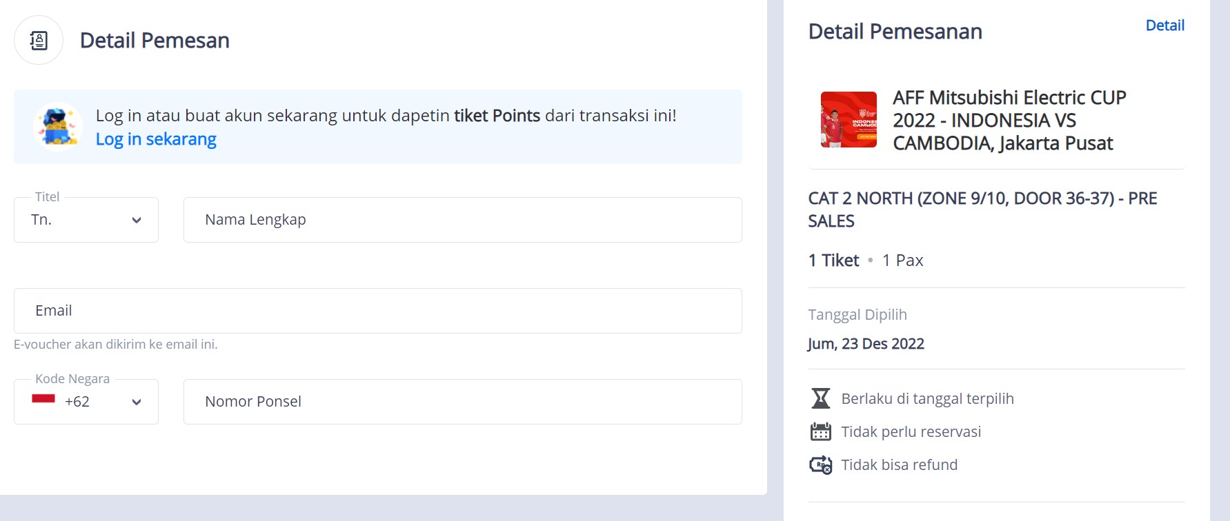 Link dan Cara Beli Tiket Presale Piala AFF 2022 Indonesia vs Kamboja, Harga Mulai Rp 100 Ribu