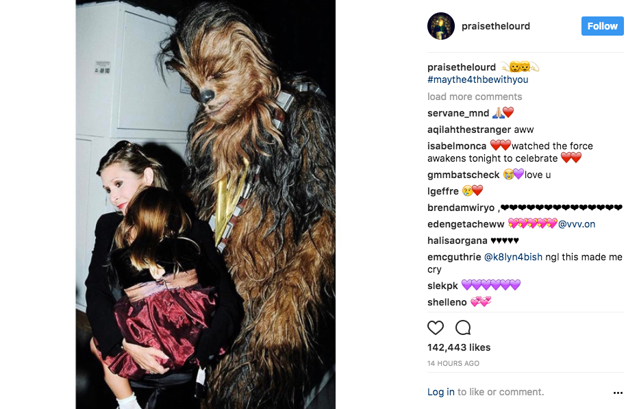 Hari Star Wars, Putri Carrie Fisher Unggah Foto Kenangan Ibunya