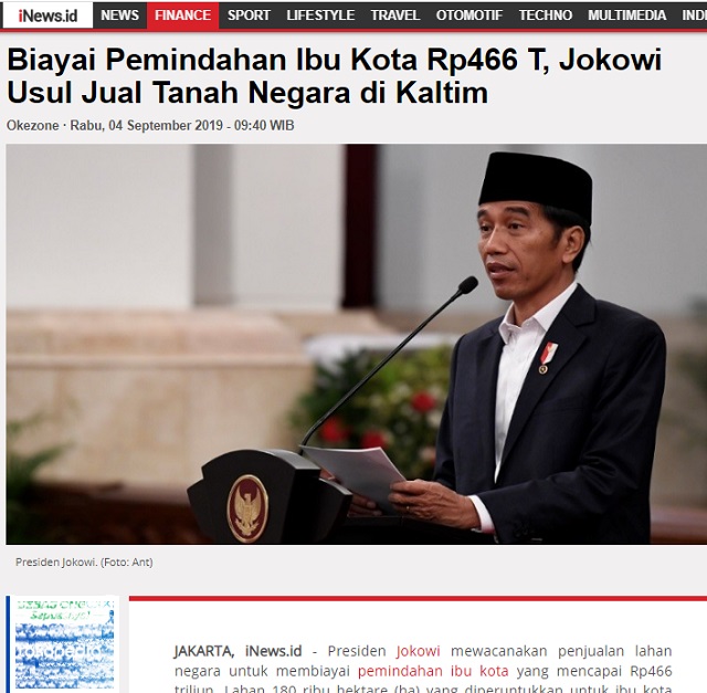 [Cek Fakta] Benarkah Jokowi Jual Separuh Pulau Kalimantan untuk Membiayai Ibu Kota Baru? Ini Faktanya