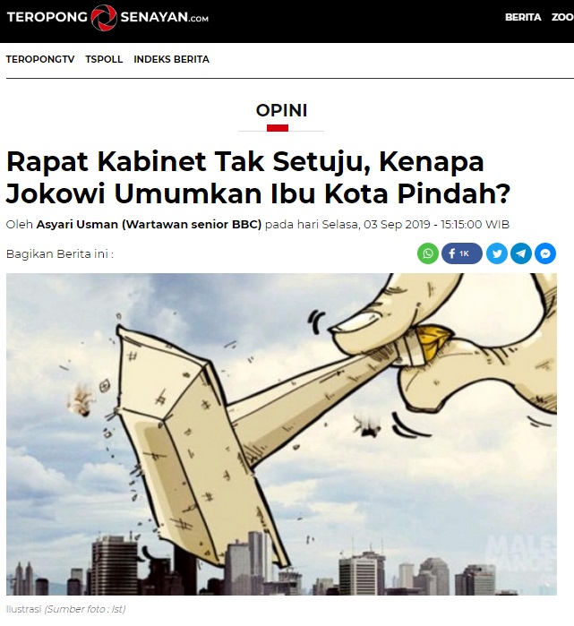 [Cek Fakta] Benarkah Jokowi Jual Separuh Pulau Kalimantan untuk Membiayai Ibu Kota Baru? Ini Faktanya