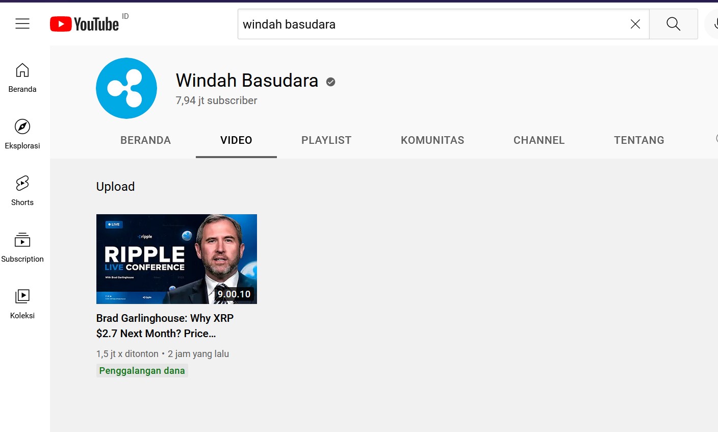 Kanal YouTube Windah Basudara Kembali Usai Dihack, Netizen: Full Senyum