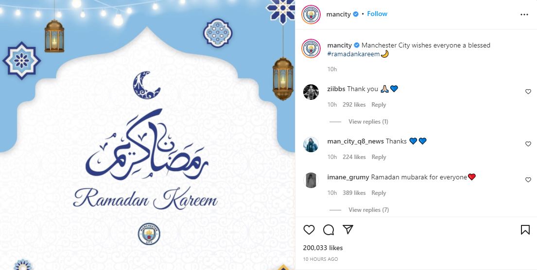 Selamat Puasa, Inilah Ucapan Menyambut Ramadan dari Klub-klub Top Eropa