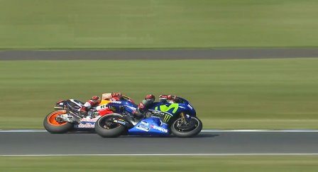 Nyaris Tabrak Rossi, Marquez Finis Terdepan di MotoGP Australia