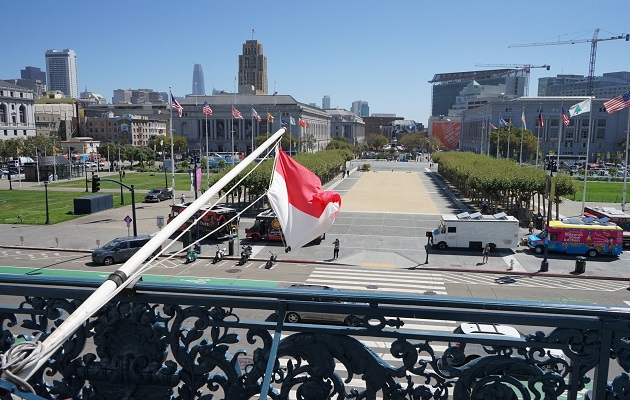 Merah Putih Berkibar Tiga Hari di Balai Kota San Francisco