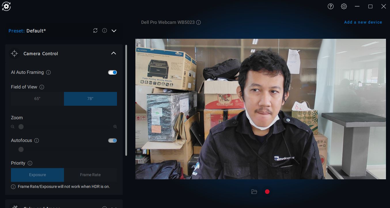 Dell Pro Webcam WB5023, untuk Profesional Masa Kini