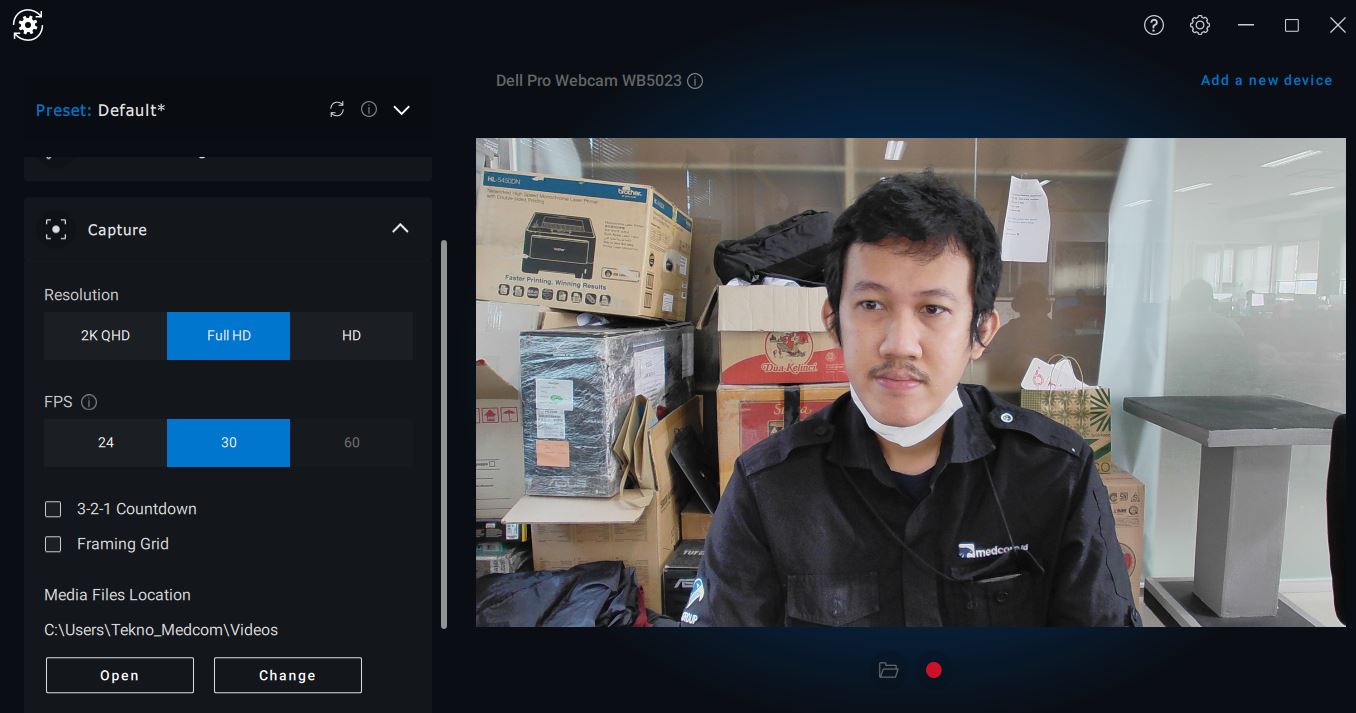 Dell Pro Webcam WB5023, untuk Profesional Masa Kini