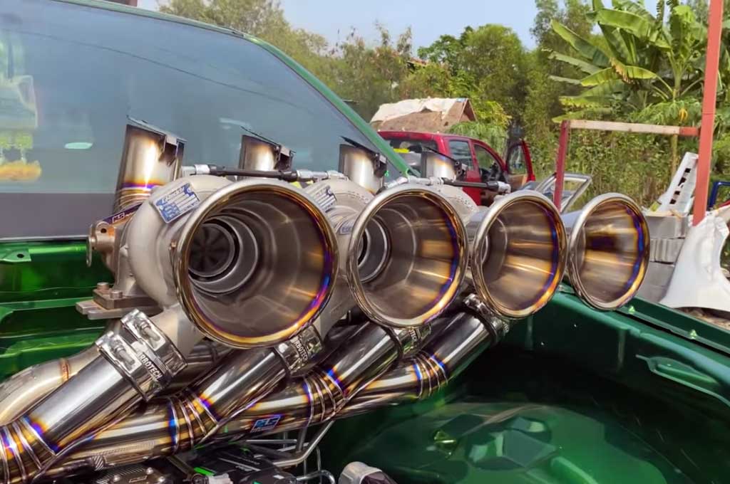 Modifikasi Ekstrim Isuzu D-Max Pakai Lima Turbocharged