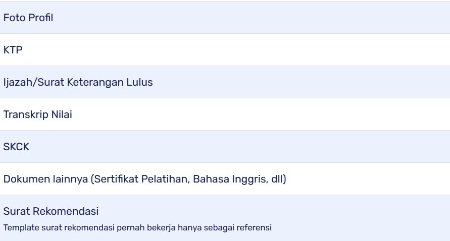 Dokumen untuk registrasi online